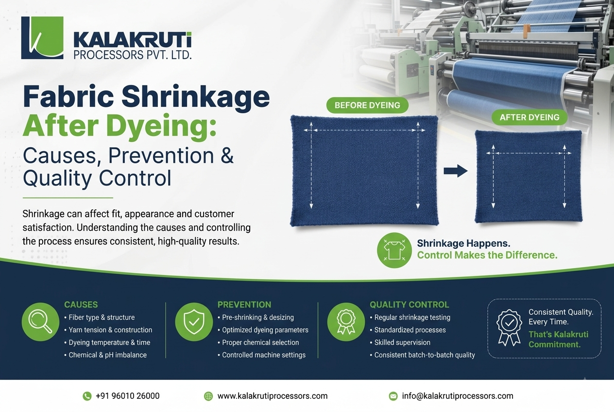 Fabric Shrinkage After Dyeing: Causes, Prevention & Quality Control